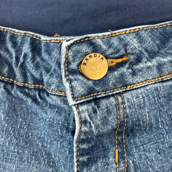 Bandia Cuffed Maternity Jean Shorts - Women's size 10 - Picture 2 of 4
